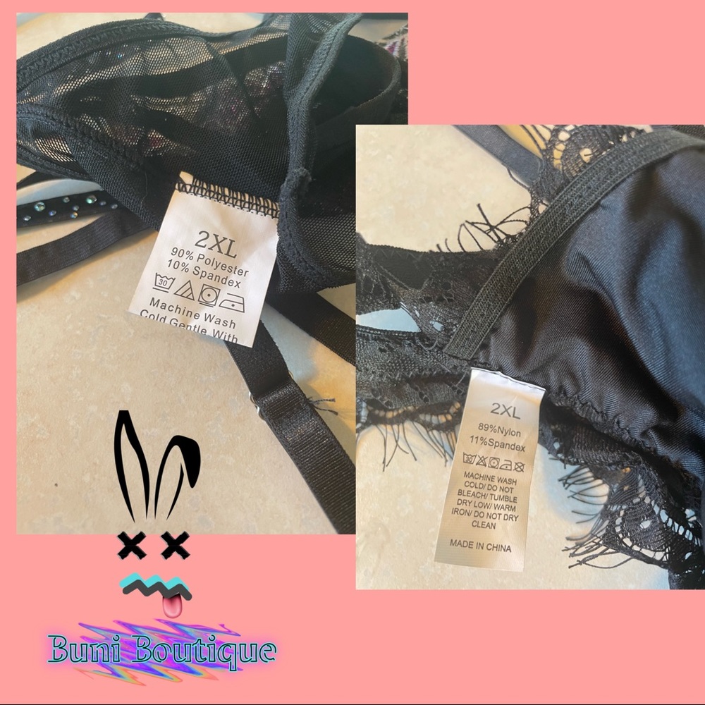 ❌SOLD❌Bra & Garters Set - Picture 3 of 3